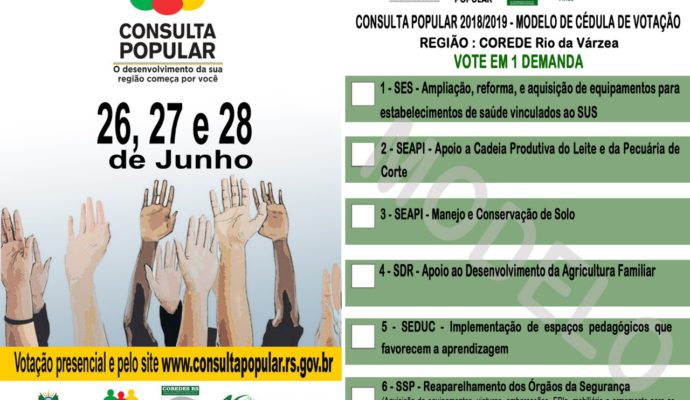 Consulta Popular: confira os locais de votação em Constantina