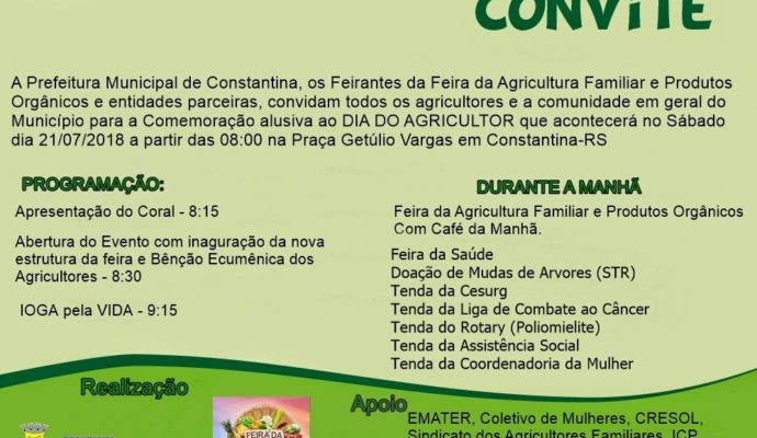 Feira da Agricultura Familiar e comemoração ao Dia do Agricultor
