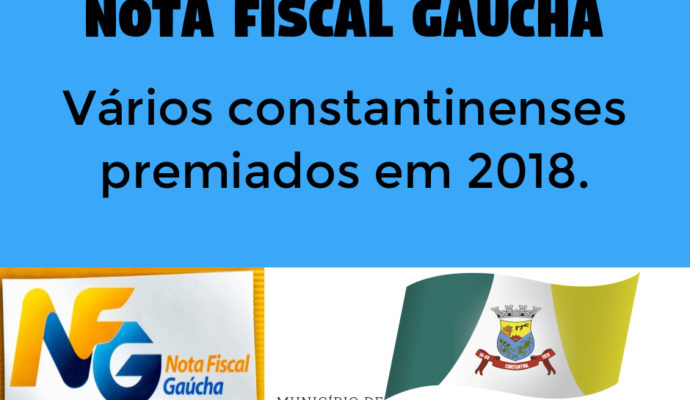 Vários constantinenses foram sorteados no Nota Fiscal Gaúcha em 2018