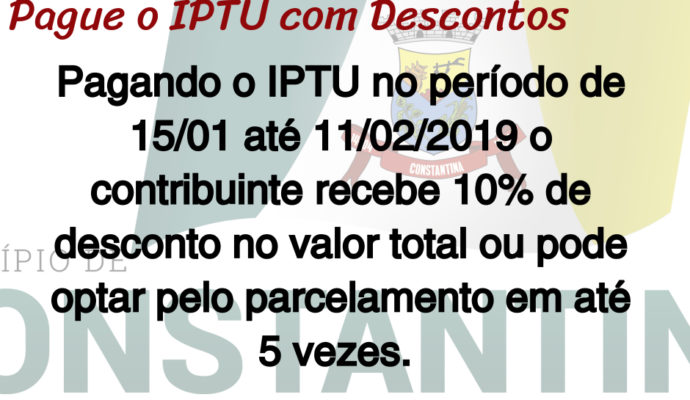 Guias de pagamento do IPTU podem ser emitidas pela internet