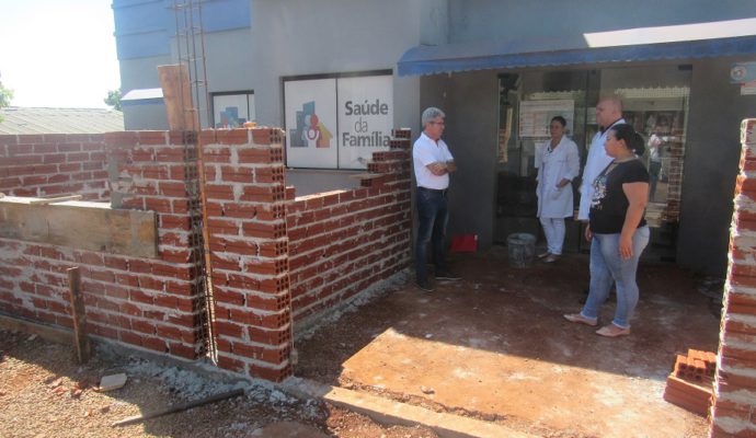 Obras de ampliação do Posto de Saúde do Bairro São Roque
