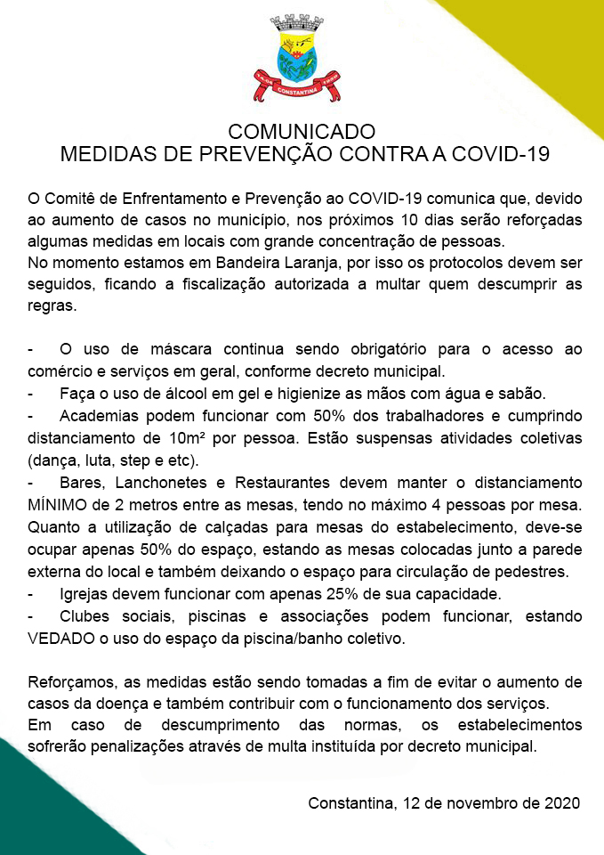 Medidas de Prevenção contra a COVID-19