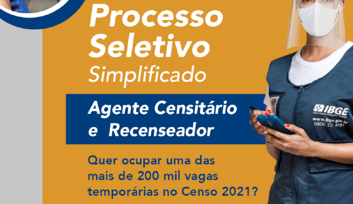 IBGE oferece 11 vagas para trabalhar no CENSO 2021 em constantina