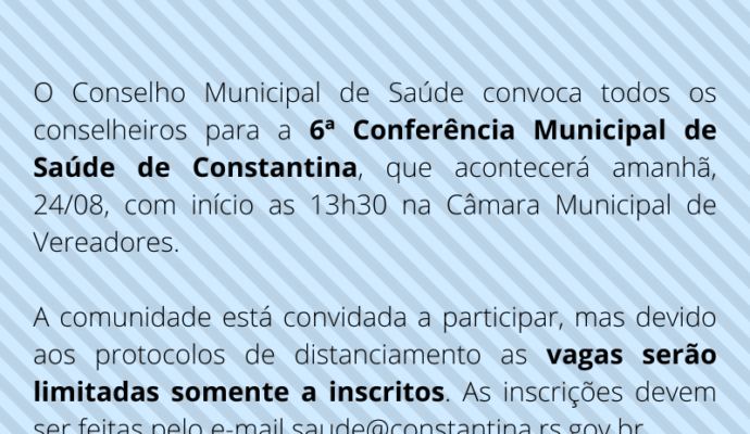 6ª Conferência Municipal de Saúde